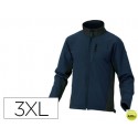 CHAQUETA DELTAPLUS POLIESTER CON CREMALLERA 3 BOLSILLOS REPELENTE AL AGUA INTERIOR POLAR AZUL-NEGRO