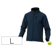 CHAQUETA DELTAPLUS POLIESTER CON CREMALLERA 3 BOLSILLOS REPELENTE AL AGUA INTERIOR POLAR AZUL-NEGRO