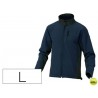 CHAQUETA DELTAPLUS POLIESTER CON CREMALLERA 3 BOLSILLOS REPELENTE AL AGUA INTERIOR POLAR AZUL-NEGRO