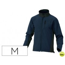 CHAQUETA DELTAPLUS POLIESTER CON CREMALLERA 3 BOLSILLOS REPELENTE AL AGUA INTERIOR POLAR AZUL-NEGRO