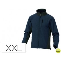 CHAQUETA DELTAPLUS POLIESTER CON CREMALLERA 3 BOLSILLOS REPELENTE AL AGUA INTERIOR POLAR AZUL-NEGRO