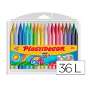 LAPICES CERA PLASTIDECOR CAJA DE 36 COLORES