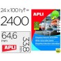 ETIQUETA ADHESIVAS APLI 3056 TAMAÑO 64,6 X 33,8 MM PARA FOTOCOPIADORA LASER INK-JET CAJA CON 100 HOJ