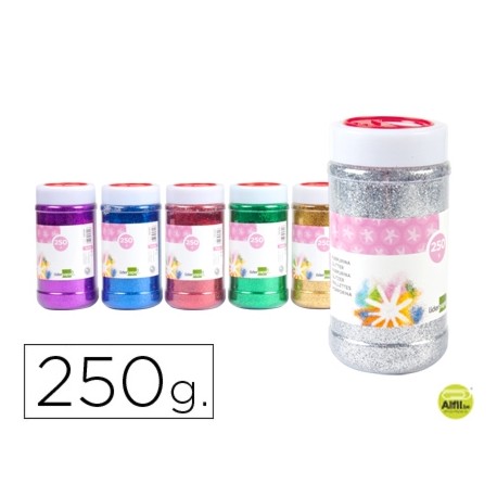 PURPURINA LIDERPAPEL FANTASIA COLORES METALICOS SURTIDOS BOTE DE 250 GR
