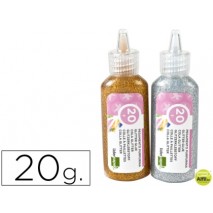 PURPURINA PEGAMENTO LIDERPAPEL FANTASIA COLORES METALICOS ORO Y PLATA BOTE DE 20 GR
