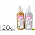 PURPURINA PEGAMENTO LIDERPAPEL FANTASIA COLORES METALICOS ORO Y PLATA BOTE DE 20 GR