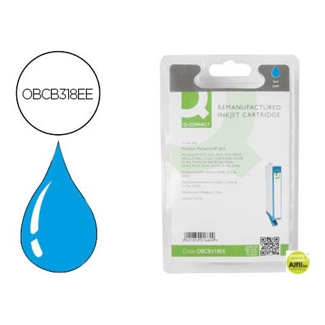 INK-JET Q-CONNECT COMPATIBLE HP 364 CIAN PHOTOSMART PREMIUMC309A SERIES C5300 C6300 B8500D5400 300 P