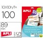 TARJETA DE VISITA APLI MICROPERFORADA 250 GR EXTRA RIGIDA 89X51 MM IMPRESORA INK-JET Y LASER CAJA CO