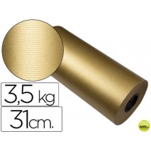 PAPEL FANTASIA KRAFT HAVANA FRECH ORO BOBINA 31 CM 3,5 KG