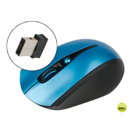 RATON Q-CONNECT OPTICO 1000 DPI INALAMBRICO NANO RECEPTOR USB 2,4 GHZ