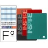 BLOC ESPIRAL LIDERPAPEL FOLIO INSPIRE TAPA EXTRADURA 80H 60 G CUADRO 5MM CON MARGEN. COLORES SURTIDO