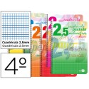 BLOC ESPIRAL LIDERPAPEL CUARTO WRITE TAPA CARTONCILLO 40H 70G CUADRICULADO PAUTADO 2,5 MM CON MARGEN
