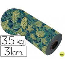 PAPEL FANTASIA KRAFT 4266 HAVANA MOTIVO NAVIDAD BOBINA 31 CM 3,5 KG