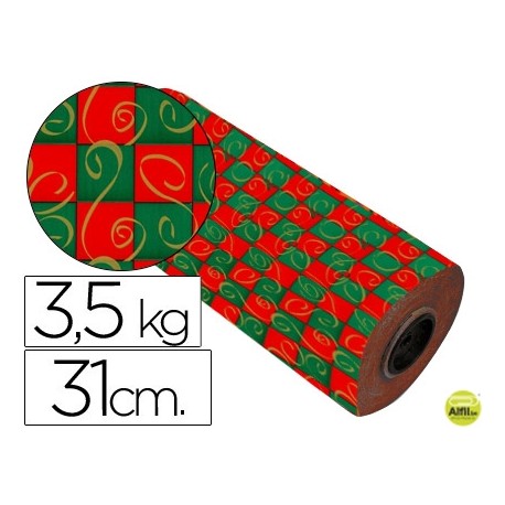 PAPEL FANTASIA VERJURADO STAR 7029 TODO EL AÑO BOBINA 31 CM 3,5 KG