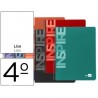 BLOC ESPIRAL LIDERPAPEL CUARTOINSPIRE TAPA EXTRADURA 80H 60 G LISO COLORES SURTIDOS