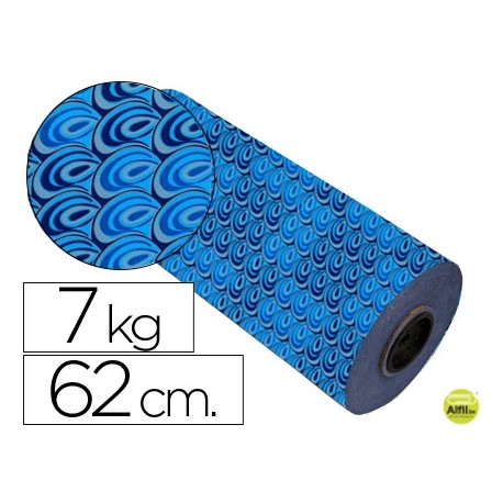 PAPEL FANTASIA VERJURADO STAR 7021 TODO EL AÑO BOBINA 62 CM 7 KG