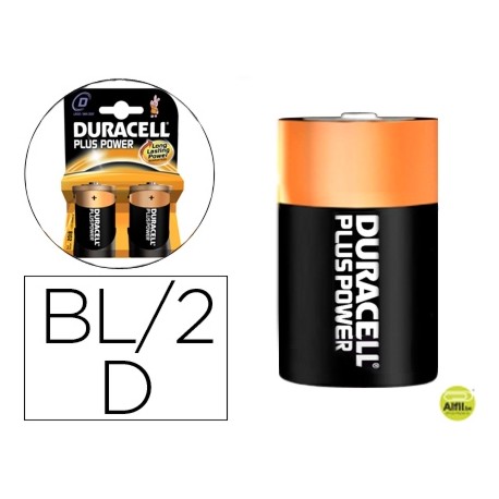 PILA DURACELL RECARGABLE D BLISTER DE 2 UNIDADES