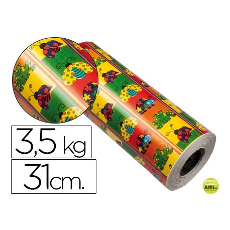 PAPEL FANTASIA VERJURADO STAR 7008 TODO EL AÑO BOBINA 31 CM 3,5 KG