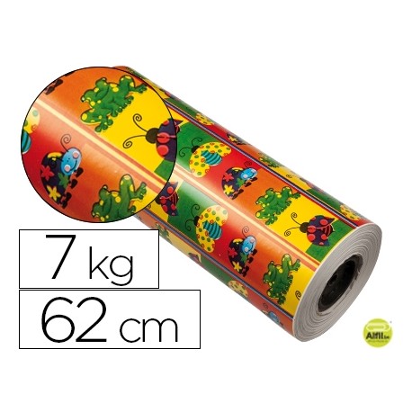 PAPEL FANTASIA VERJURADO STAR 7008 TODO EL AÑO BOBINA 62 CM 7 KG