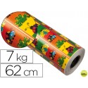 PAPEL FANTASIA VERJURADO STAR 7008 TODO EL AÑO BOBINA 62 CM 7 KG