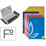 CARPETA GOMAS LIDERPAPEL FOLIO3 SOLAPAS CARTON FORRADO 7 COLORES SURTIDOS