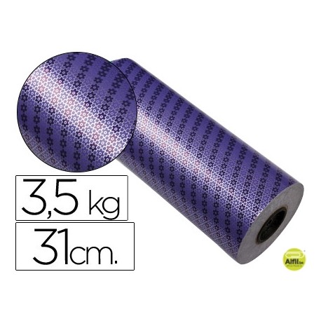 PAPEL FANTASIA VERJURADO STAR 7034 TODO EL AÑO BOBINA 31 CM 3,5 KG