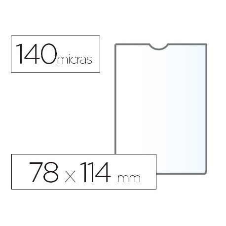 FUNDA PORTADOCUMENTO ESSELTE PLASTICO TRANSPARENTE 140 MICRAS TAMAÑO 78X114 MM