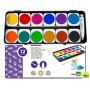 ACUARELA LIDERPAPEL 12 COLORES CON PINCEL Y TUBO DE TEMPERA BLANCA ESTUCHE DE PLASTICO
