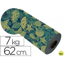 PAPEL FANTASIA KRAFT HAVANA 4266/20 NAVIDAD BOBINA 62 CM 7 KG