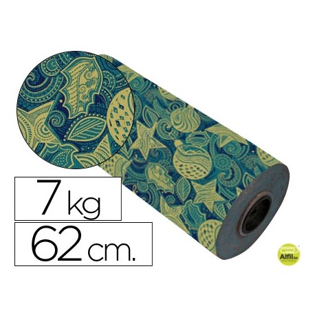 PAPEL FANTASIA KRAFT HAVANA 4266/20 NAVIDAD BOBINA 62 CM 7 KG