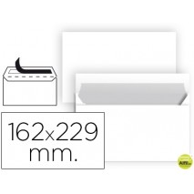 SOBRE LIDERPAPEL N 11 BLANCO DIN C5 162X229 MM TIRA DE SILICONA PAQUETE DE 25 UNIDADES