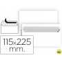 SOBRE LIDERPAPEL N 5 BLANCO AMERICANO 115X225 MM TIRA DE SILICONA PAQUETE DE 25 UNIDADES