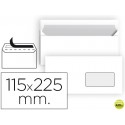 SOBRE LIDERPAPEL N 4 BLANCO AMERICANO VENTANA DERECHA 115X225 MM TIRA DE SILICONA PAQUETE DE 25 UNID