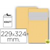 SOBRE LIDERPAPEL BOLSA N 7 KRAFT DIN C4 229X324 MM TIRA DE SILICONA PAQUETE DE 25 UNIDADES