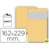 SOBRE LIDERPAPEL BOLSA N 5 KRAFT DIN C5 162X229 MM TIRA DE SILICONA PAQUETE DE 25 UNIDADES