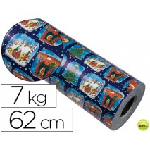 PAPEL FANTASIA VERJURADO 7002-62 NAVIDAD BOBINA 62 CM 7 KG