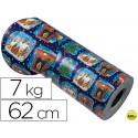 PAPEL FANTASIA VERJURADO 7002-62 NAVIDAD BOBINA 62 CM 7 KG