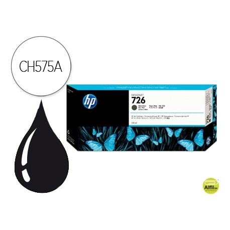 INK-JET HP 726 NEGRO MATE DESIGNJET T1200 T2300 T770 CAPACIDAD 200 PAG