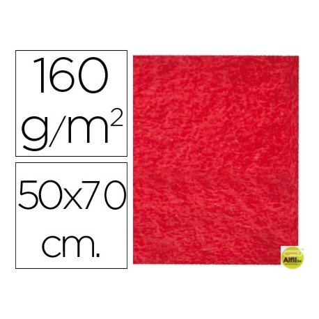 FIELTRO LIDERPAPEL 50X70CM ROJO 160G/M2