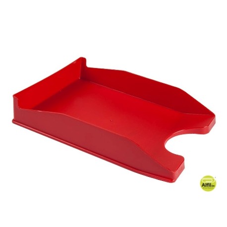BANDEJA SOBREMESA PLASTICO FOLDER ROJO OPACO