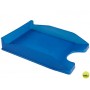 BANDEJA SOBREMESA PLASTICO FOLDER AZUL TRANSPARENTE