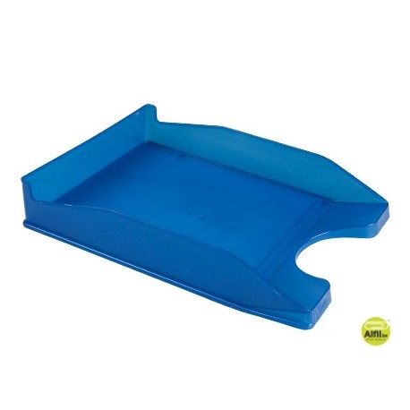 BANDEJA SOBREMESA PLASTICO FOLDER AZUL TRANSPARENTE