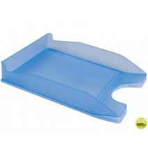 BANDEJA SOBREMESA PLASTICO FOLDER AZUL CLARO TRANSPARENTE