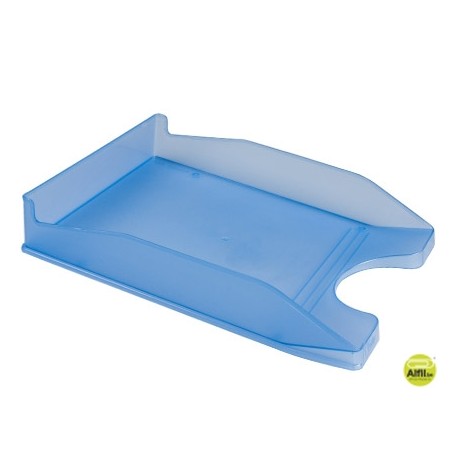 BANDEJA SOBREMESA PLASTICO FOLDER AZUL CLARO TRANSPARENTE