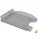 BANDEJA SOBREMESA PLASTICO FOLDER GRIS OSCURO TRANSPARENTE