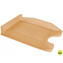 BANDEJA SOBREMESA PLASTICO FOLDER NARANJA TRANSPARENTE