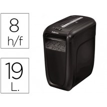 DESTRUCTORA DE DOCUMENTOS FELLOWES 60 CS CAPACIDAD DE CORTE 10 HOJAS DESTRUYE CLIPS Y GRAPAS