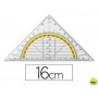 ESCUADRA LIDERPAPEL GEOMETRIA 16 CM PLASTICO CRISTAL