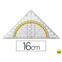 ESCUADRA LIDERPAPEL GEOMETRIA 16 CM PLASTICO CRISTAL