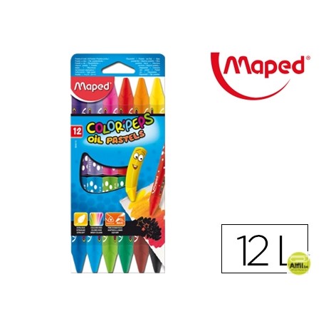 LAPICES OIL PASTEL MAPED CAJA DE 12 COLORES SURTIDOS